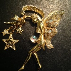Vintage Kirk Folly Fairy Godmother Pin Brooch